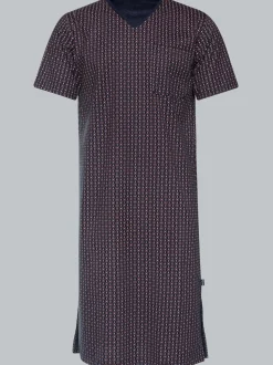 Nachthemd mit Allover-Vintage-Print Navy