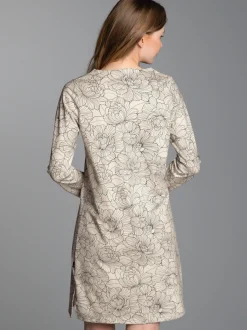 Nachthemd mit floralem Allover-Print Natur