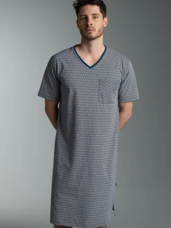 Nachthemd mit modischem Allover-Muster Night-blue