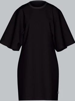 Nicki Kleid mit weiten Ärmeln Schwarz