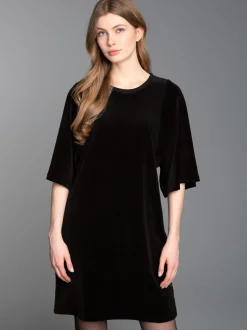 Nicki Kleid mit weiten Ärmeln Schwarz