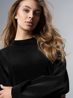 Nicki Pullover mit Kordelzug Schwarz