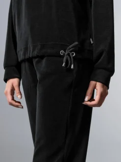 Nicki Pullover mit Kordelzug Schwarz