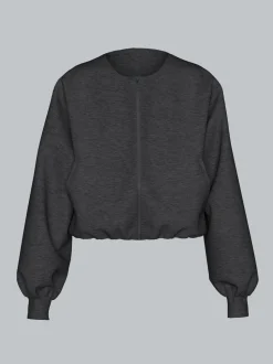 Oversized Sweatjacke Anthrazit-melange