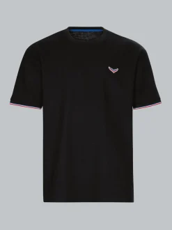 Oversized T-Shirt in Waffeloptik Schwarz