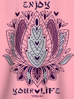 Oversized T-Shirt mit Printmotiven Lilie