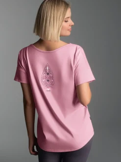 Oversized T-Shirt mit Printmotiven Lilie