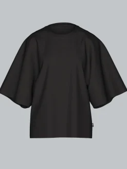 Oversized T-Shirt mit weiten Ärmeln Schwarz