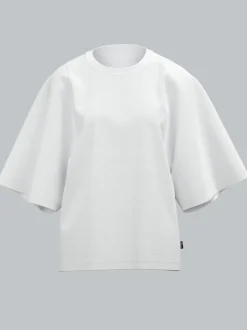 Oversized T-Shirt mit weiten Ärmeln Weiss