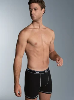 Pants aus Baumwolle/Elastan Schwarz