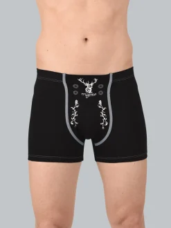 Pants mit Hirsch Schwarz