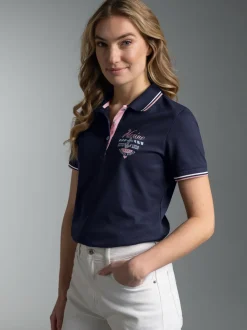 Polo Shirt im Marine Design Navy
