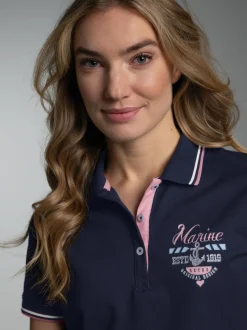 Polo Shirt im Marine Design Navy