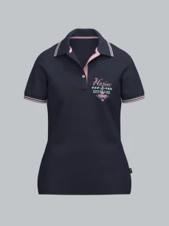 Polo Shirt im Marine Design Navy