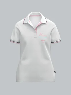Polo Shirt im Marine Design Weiss