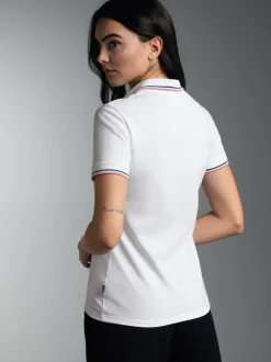 Polo Shirt im Marine Design Weiss