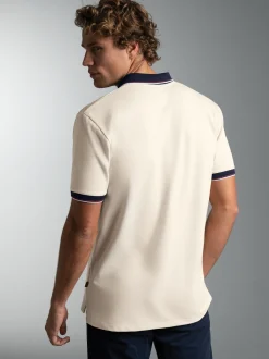 Polo Shirt mit Maritimem Print Natur