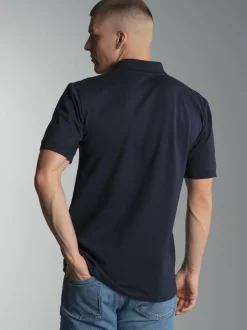 Polohemd mit Brusttasche Navy