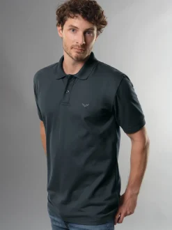 Polo-Shirt 100% Biobaumwolle Anthrazit