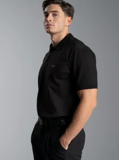 Polo-Shirt 100% Biobaumwolle Schwarz