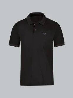 Polo-Shirt 100% Biobaumwolle Schwarz