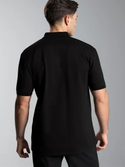 Polo-Shirt 100% Biobaumwolle Schwarz