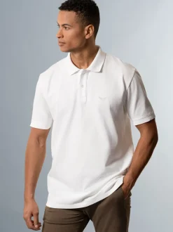 Polo-Shirt 100% Biobaumwolle Weiss
