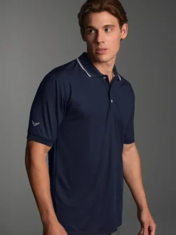 Poloshirt aus atmungsaktivem COOLMAX®-Material Navy