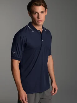 Poloshirt aus atmungsaktivem COOLMAX®-Material Navy