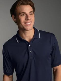 Poloshirt aus atmungsaktivem COOLMAX®-Material Navy