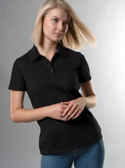 Poloshirt aus Baumwolle Schwarz