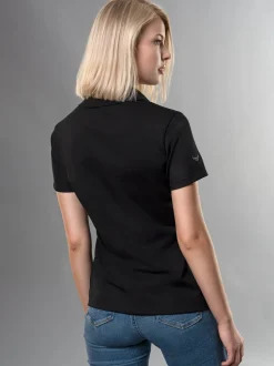 Poloshirt aus Baumwolle Schwarz