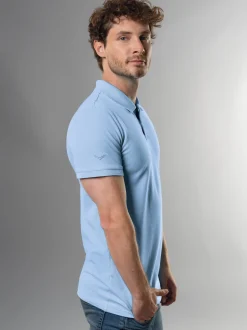 Poloshirt aus elast. Piqué Horizont