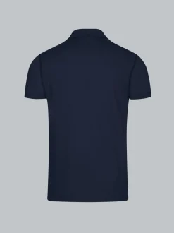 Poloshirt aus elast. Piqué Navy