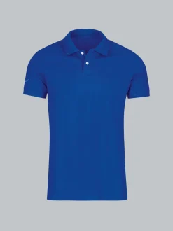 Poloshirt aus elast. Piqué Royal
