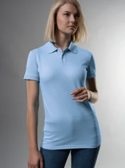 Poloshirt aus elast. Piqué Horizont