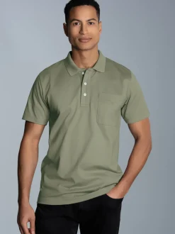 Poloshirt aus Single-Jersey Salbei