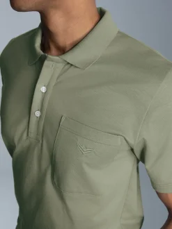 Poloshirt aus Single-Jersey Salbei