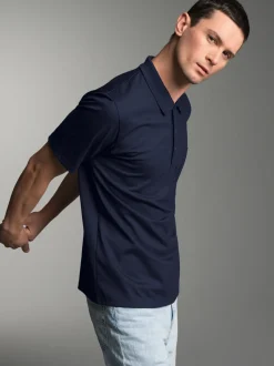 Poloshirt aus Single-Jersey Navy
