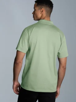 Poloshirt aus Single-Jersey Green tea