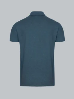 Poloshirt aus Single-Jersey Jeans-melange