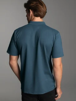 Poloshirt aus Single-Jersey Jeans-melange