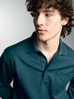 Poloshirt aus Sweat-Qualität Saphir