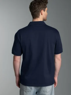 Poloshirt DELUXE ohne Knopfleiste Navy