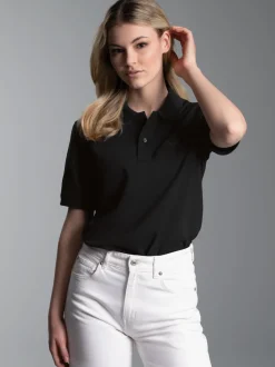 Poloshirt DELUXE Piqué Schwarz