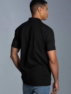 Poloshirt DELUXE Piqué Schwarz