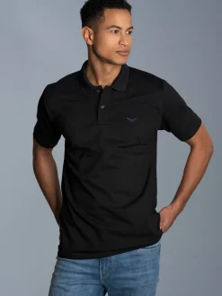 Poloshirt DELUXE Piqué Schwarz