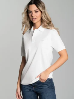 Poloshirt DELUXE Piqué Weiss