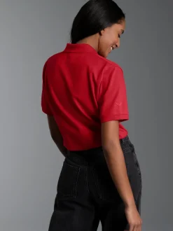 Poloshirt für Industriewäsche Schwinge am Arm Kirsch
