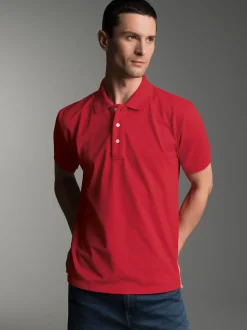 Poloshirt für Industriewäsche Schwinge am Arm Kirsch